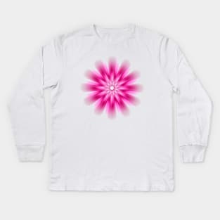 Pink Burst Kids Long Sleeve T-Shirt